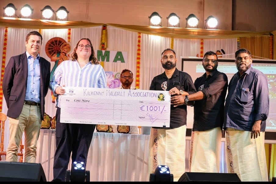 Kilkenny Malayali Association Raises €1,001 for Cois Nore Cancer Support